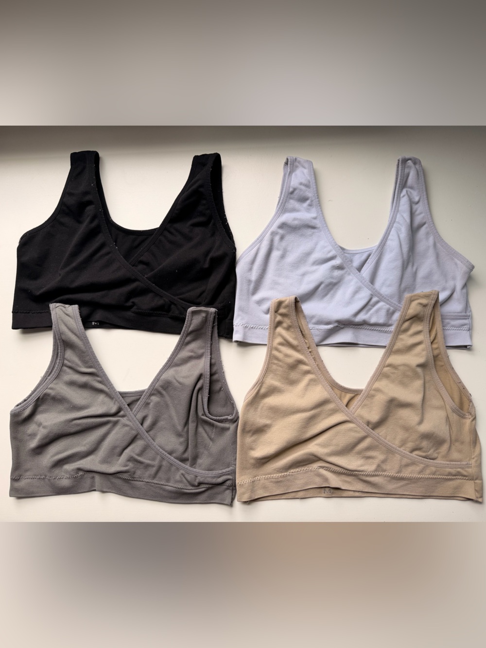 Caramel cantina nursing bra 4 pack neutral size medium